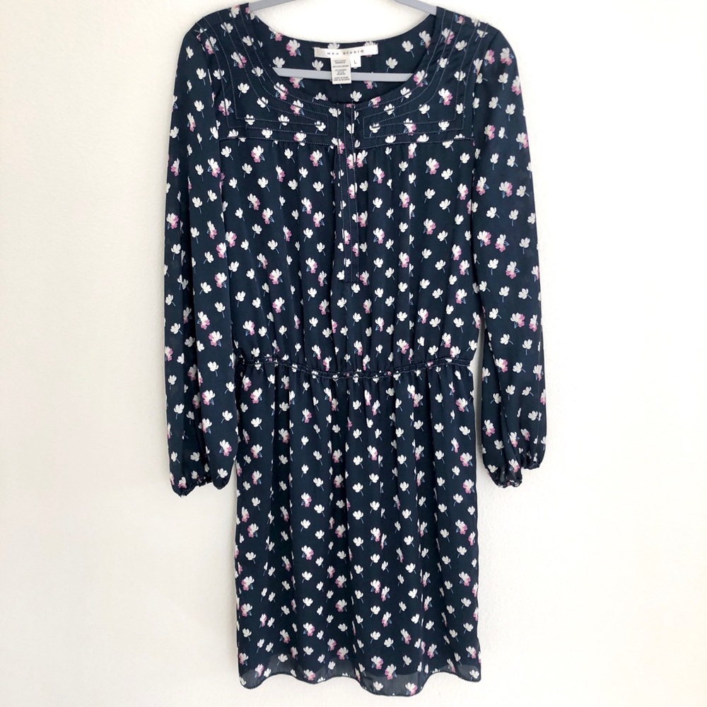 Max Studio Brand Floral Midi Dress